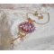 Collier pendentif Glace Purple brodé avec des cristaux de Swarovski 