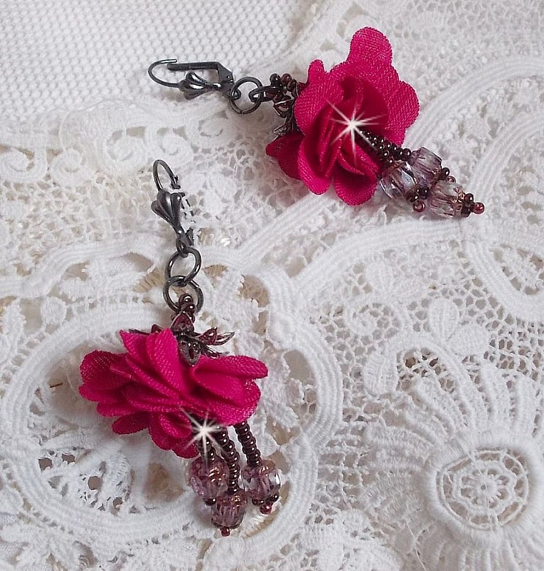 Perles De Rocaille Fuchsia - Lot Neuf - Pour Création Bijoux, Déco