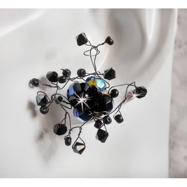 BO Douce Nuit avec des toupies en cristal de Swarovski et des facettes en verre