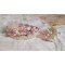 Broche Fleur d'Eté Haute-Couture brodée avec des Cristaux de Swarovski, une estampe filigranée, un ruban et une broche à l'arrière en argent 925/1000