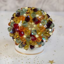 Bague Crystal Provençale avec des Cristaux de Swarovski et perles de bohême