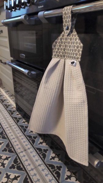 Torchon &agrave; clipser en tissu Oeko-Tex / pour mains, vaisselle, surfaces