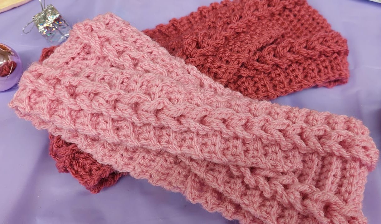 Bandeau au crochet pour l'hiver (femme)