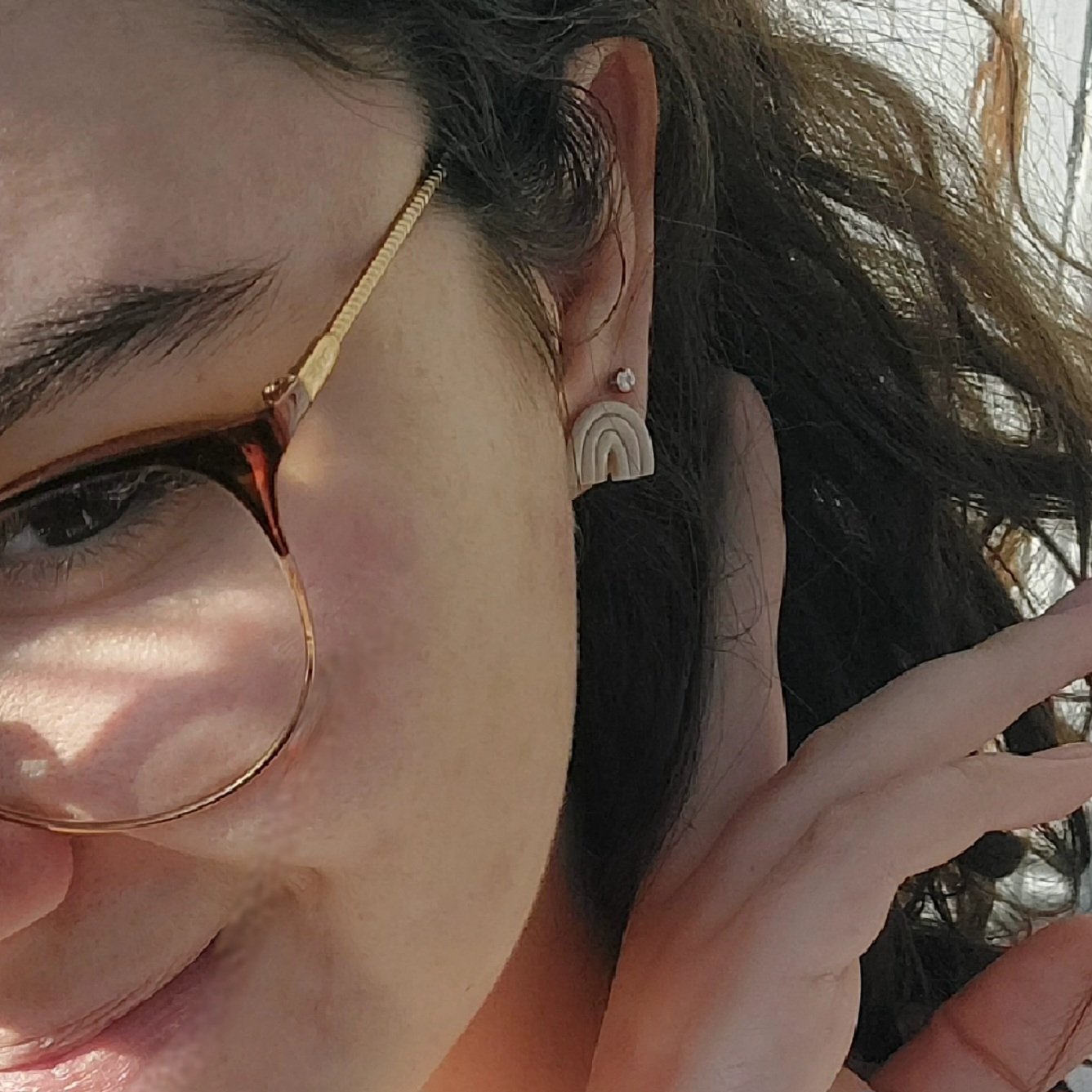 Boucles d'oreilles puces - Iris Sahara