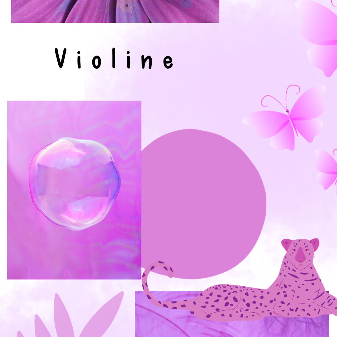 Boucles d'oreilles puces - Iris Violine