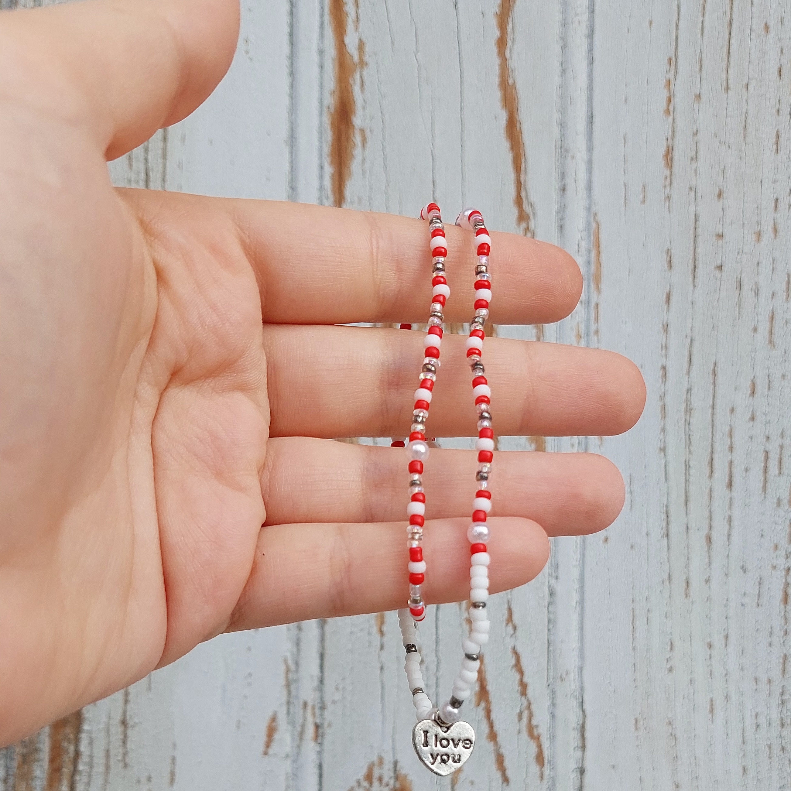 Ras du cou I love you &agrave; breloque