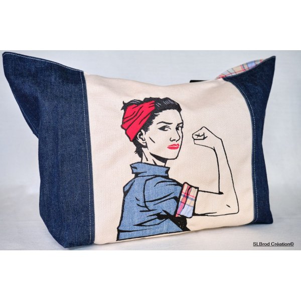 Sac cabas motif girl power