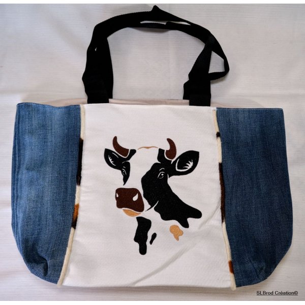 Sac cabas motif vache
