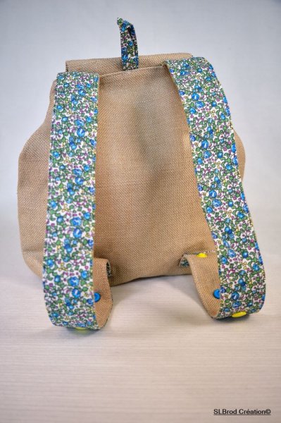 Sac à dos enfant brodé chaton personnalisable