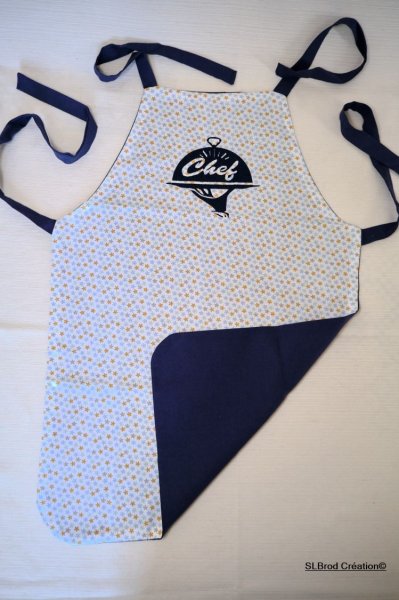 Tablier enfant brodé cloche chef