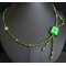 Collier assymétrique Murano vert