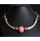 Collier Céramique Rose et mauve