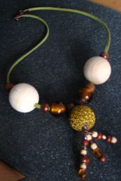 Collier d'inspiration ethnique Ambre