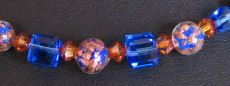 Collier Murano bleu cuivre