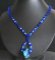 Collier Spirales bleu turquoise