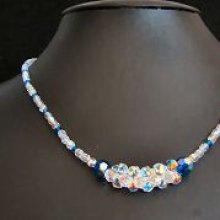 Collier Modular bead Capri blue