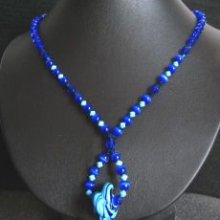 Collier Spirales bleu turquoise