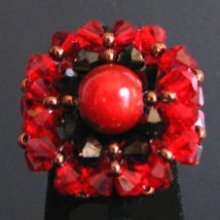 Bague Trinity rouge