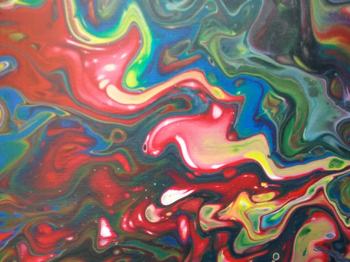 Peinture abstraite - Bubble Gum