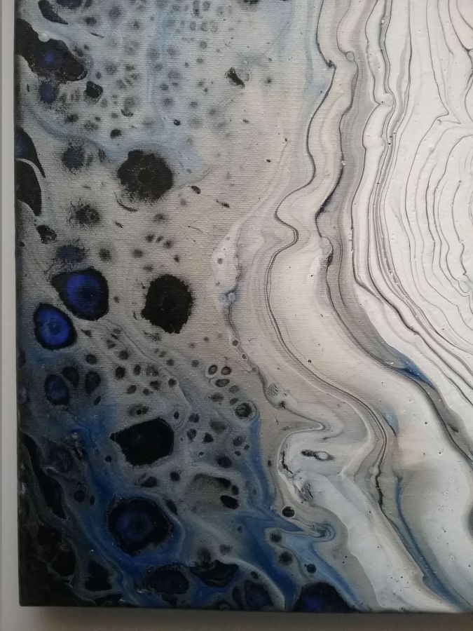 Peinture abstraite - Cratère lunaire