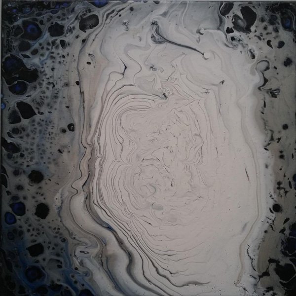 Peinture abstraite - Crat&egrave;re lunaire