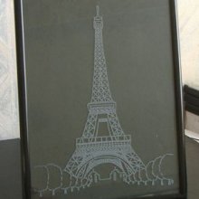 Tour Eiffel gravée